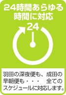 24時間あらゆる時間に対応